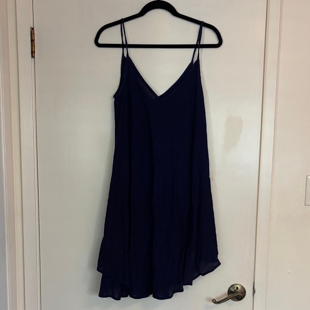 Elegant Navy Blue Slip Dress